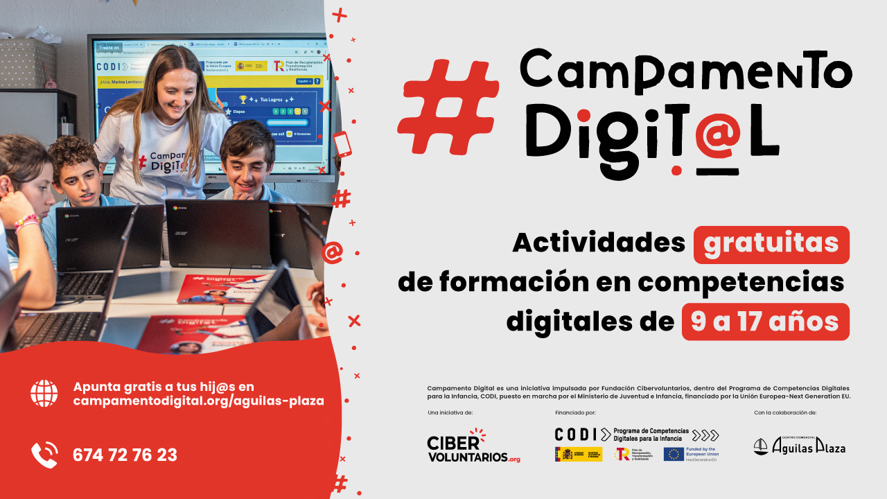 Centro Comercial Águilas Plaza acoge Campamento Digital, un programa de formación gratuita para potenciar el talento digital